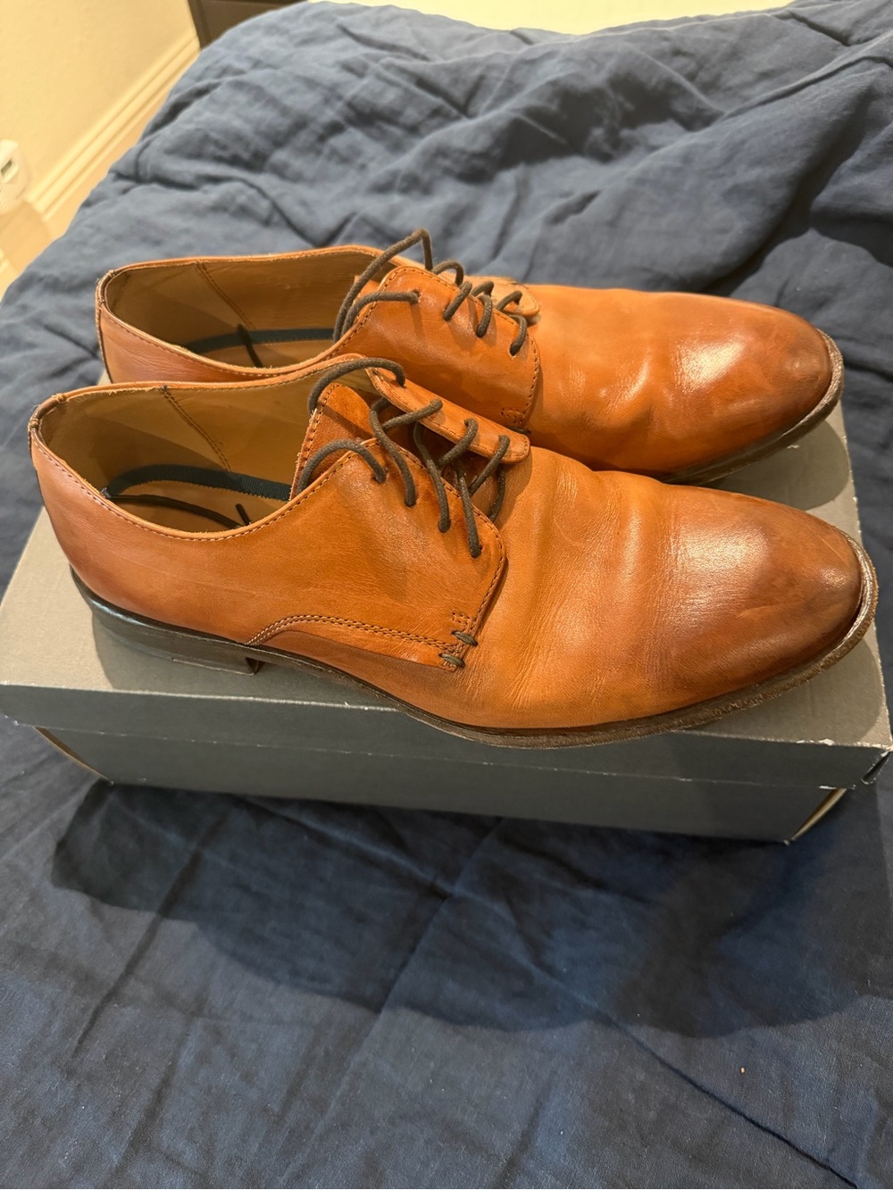 Ecco Men's Brown Leather Derby Oxfords